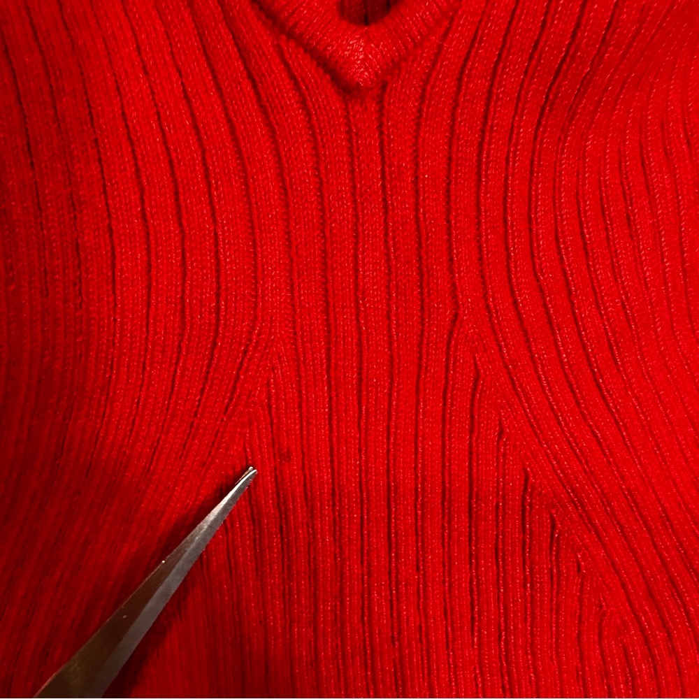 H&M Ribbed Knit Red Cropped Top - Picture 8 of 11